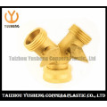 Trifurcate Brass Ball Valve with Brass Handle (YS1028)